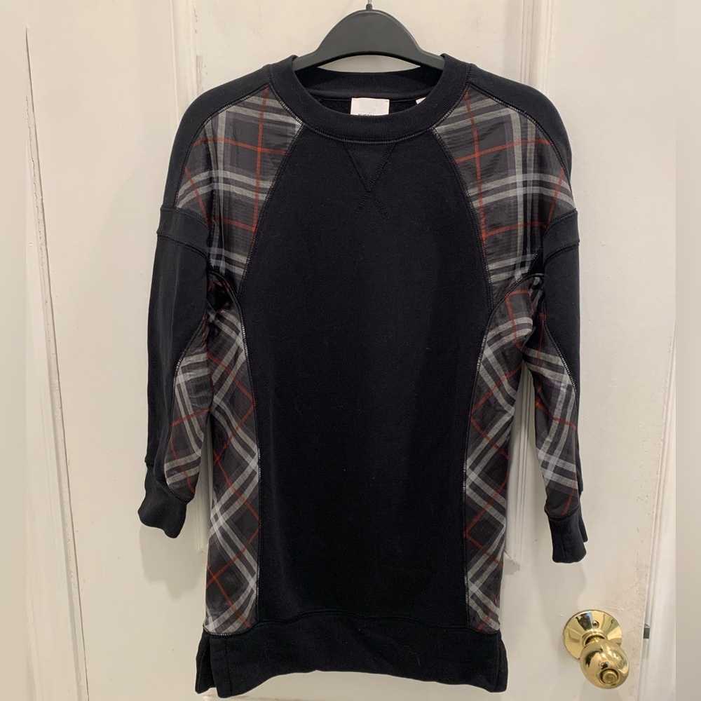 Burberry Black Plaid Panel Kids Casual Dress
